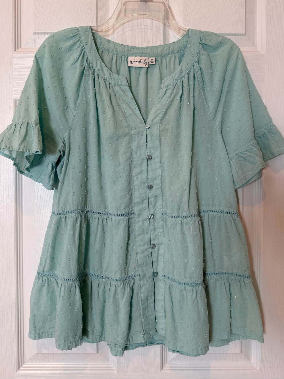Wonderly Light Green with Sparkles